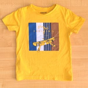 4/$25 Mayoral feeling alive yellow rowboat t-shirt
